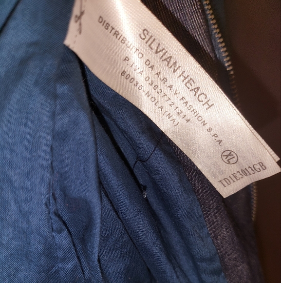 Blue Silvian Heach Bomber Jacket XL - Picture 2 of 4